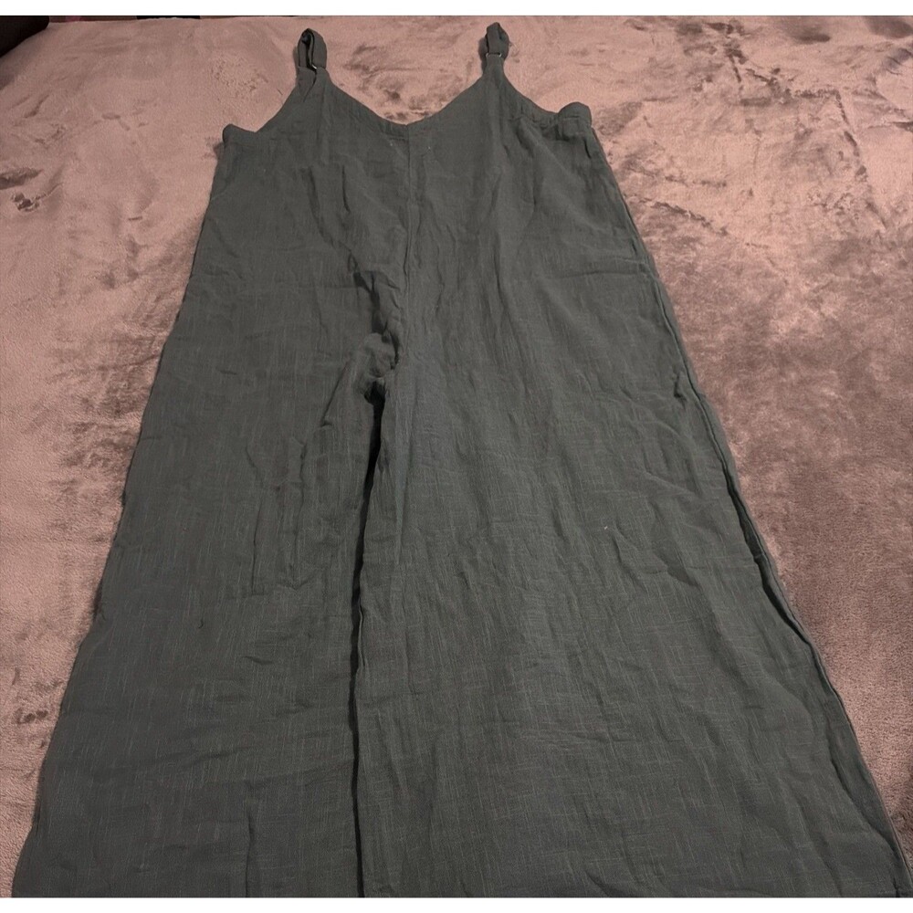 medium Natural Life green overalls jumpsuit women - Picture 8 of 9